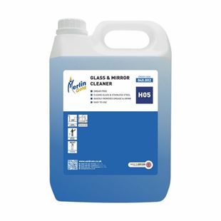 MERLIN H05 GLASS & MIRROR CLEANER RTU - 2x5ltr | Seldram Supplies