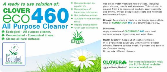 Seldram Supplies. ECO 460 ALL PURPOSE CLEANER RTU LABEL |Each