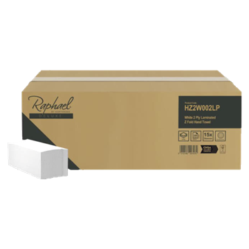 Picture of RAPHAEL 2PLY LAMINATED ZFOLD HAND TOWEL WHITE